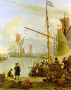 BACKHUYSEN, Ludolf View from the Mussel Pier in Amsterdam hh China oil painting reproduction